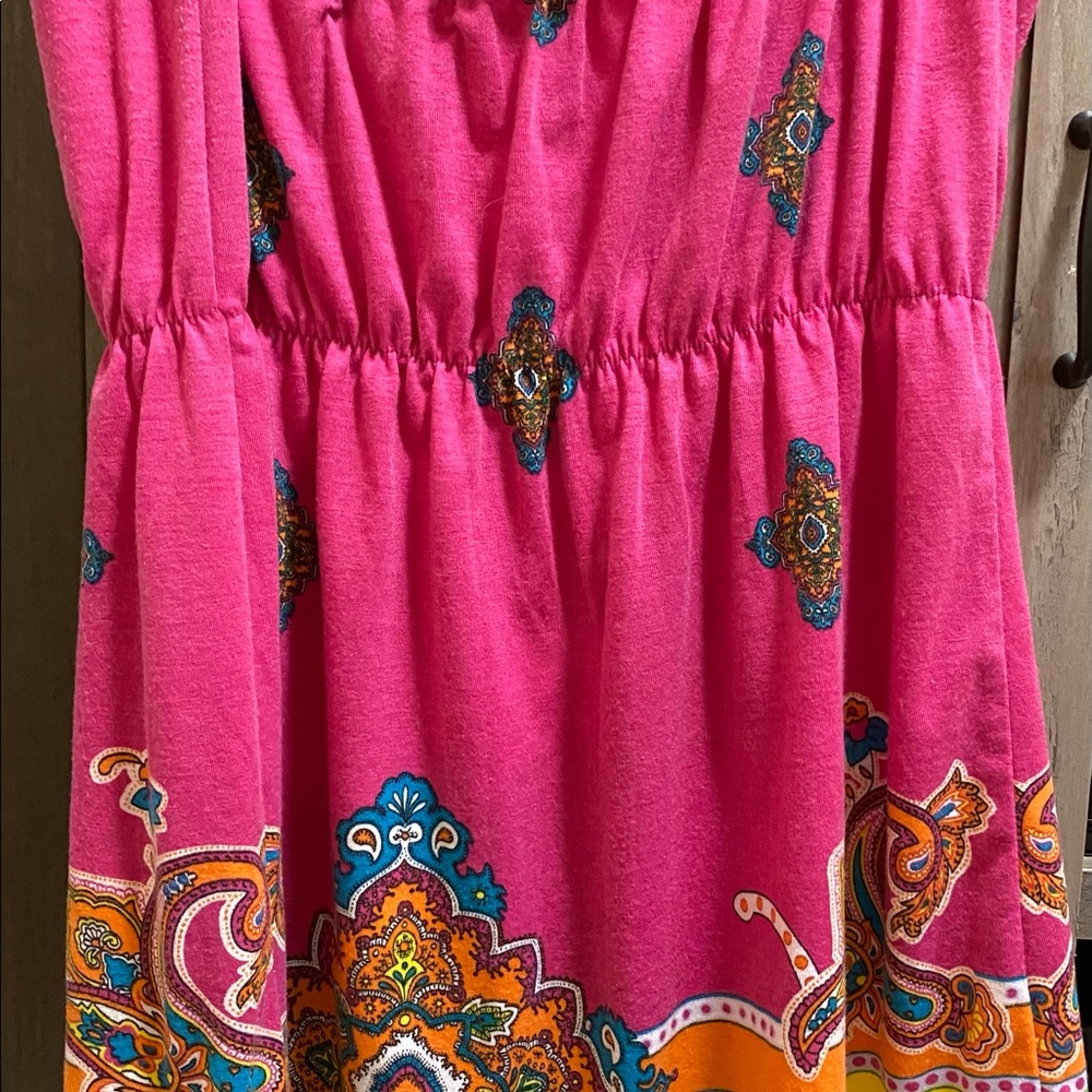 Pretty Pink strapless top XL
